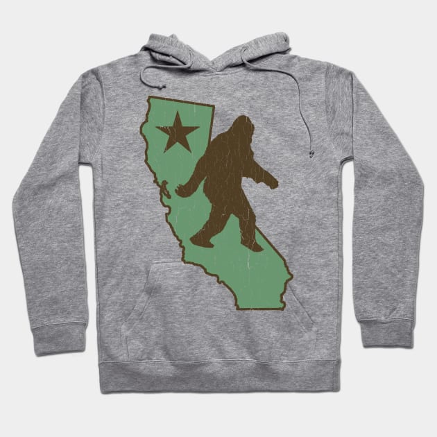 California Bigfoot (vintage distressed look) Hoodie by robotface